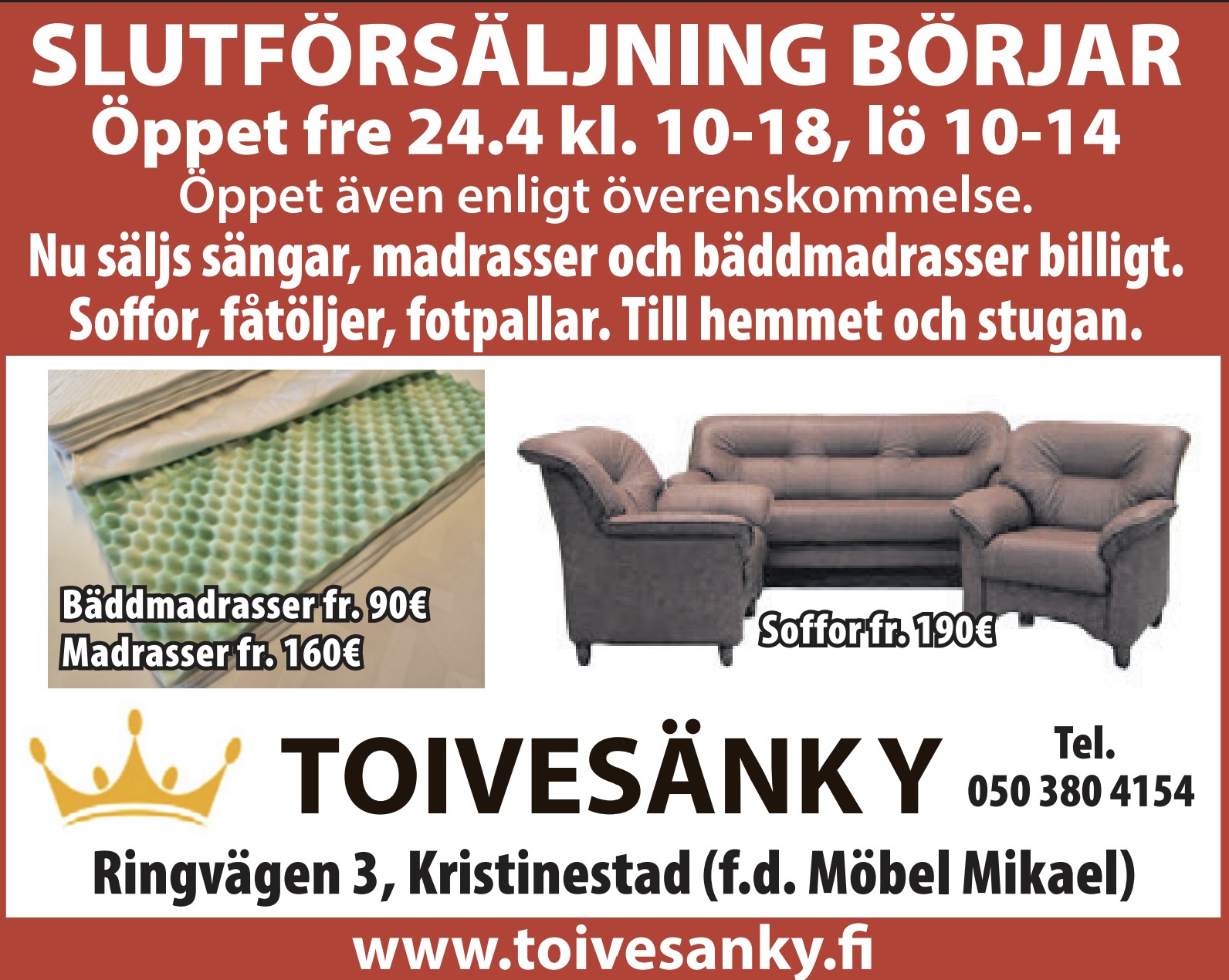 Tästä ilmoitimme