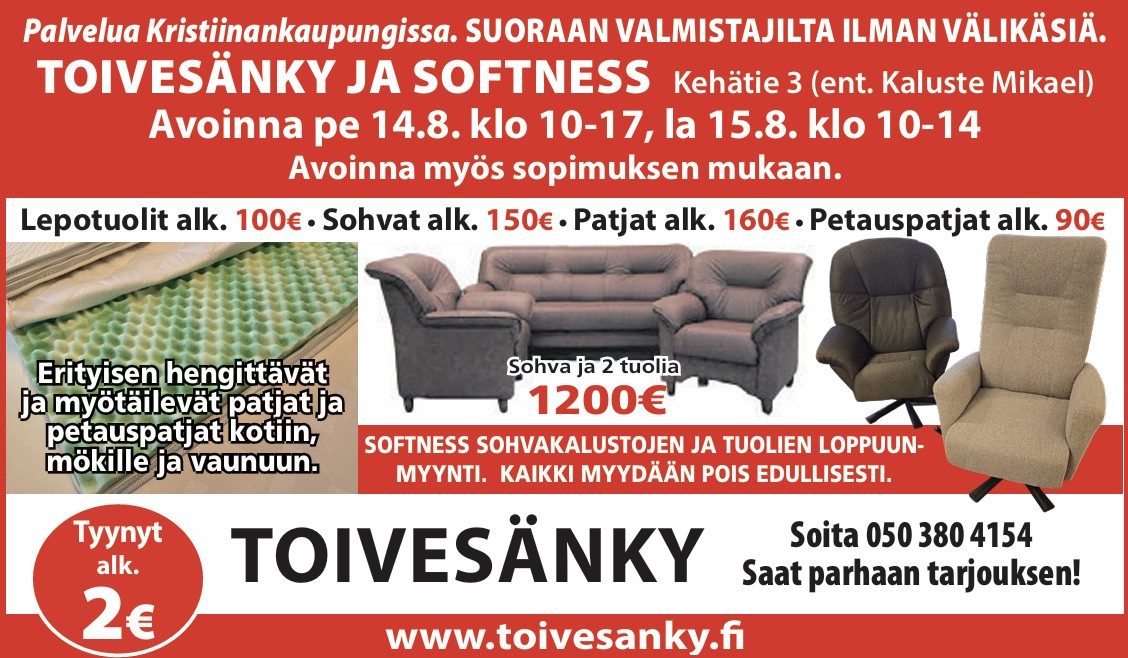 Tästä ilmoitimme
